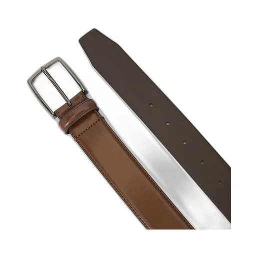 Logo-Engraved Leather Belt