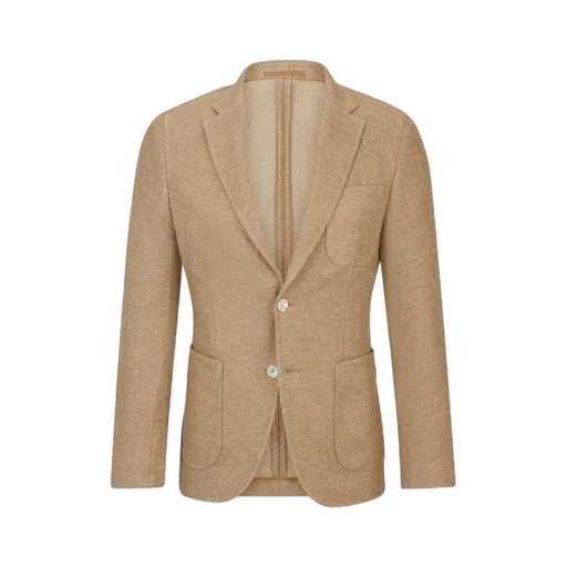 Single-Breasted Linen-Blend Blazer