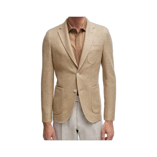 Single-Breasted Linen-Blend Blazer