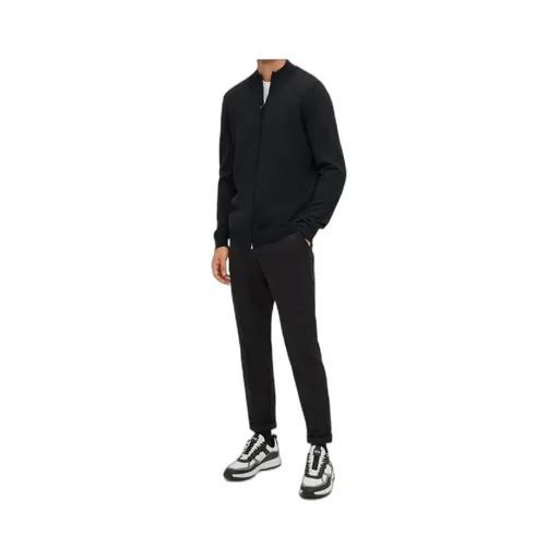 Long-Sleeved Zipped Knitted Cardigan