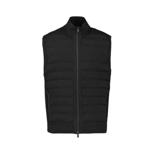 Knitted-Panels Quilted Gilet