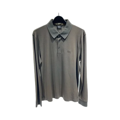 Buckle Long-Sleeved Polo Shirt