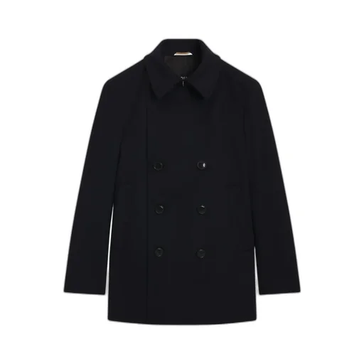 Double-Breasted Slim-Fit Peacoat