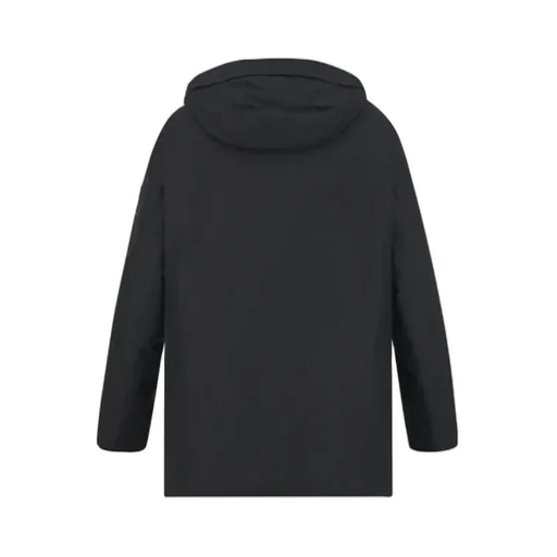 Logo Patch Hooded Coat