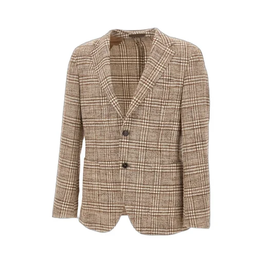 Single-Breasted Checked Blazer