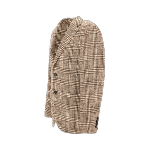 Single-Breasted Checked Blazer