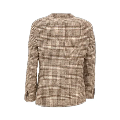 Single-Breasted Checked Blazer