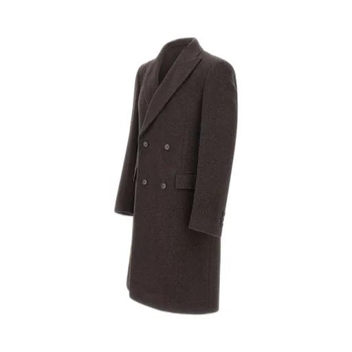 Double-Breasted Long-Sleeve Coat
