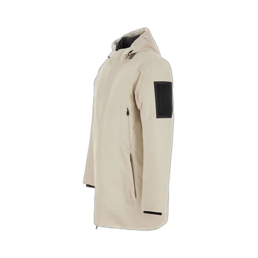 Logo Patch Hooded Coat