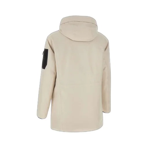 Logo Patch Hooded Coat