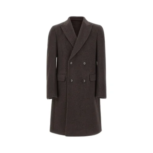 Double-Breasted Long-Sleeve Coat