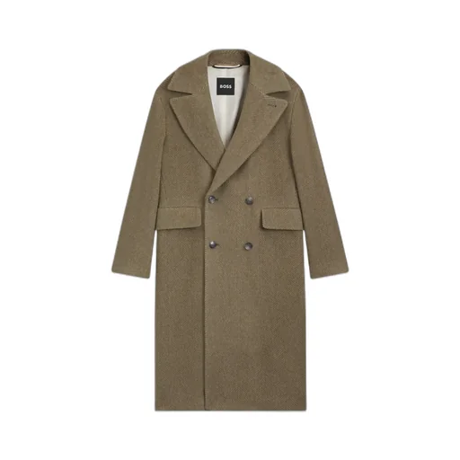 Double-Breasted Long-Sleeved Coat