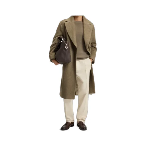 Double-Breasted Long-Sleeved Coat