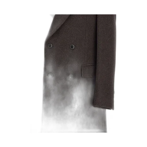 Double-Breasted Long-Sleeve Coat