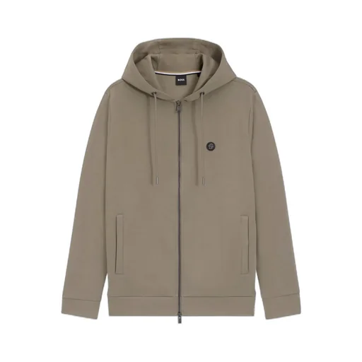 Logo Patch Zipped Hoodie