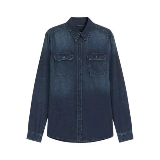 Double-Pocket Denim Shirt