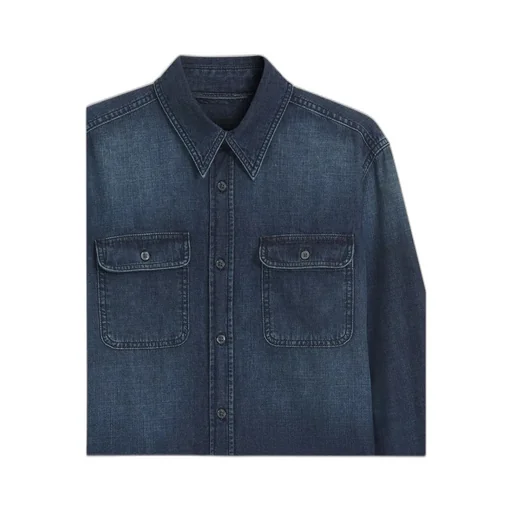 Double-Pocket Denim Shirt