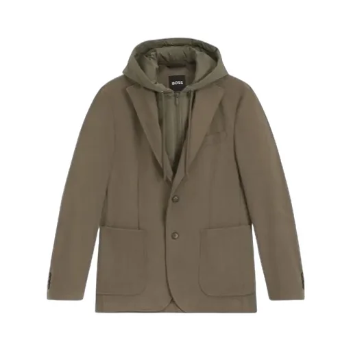 Layered Hooded Jacket