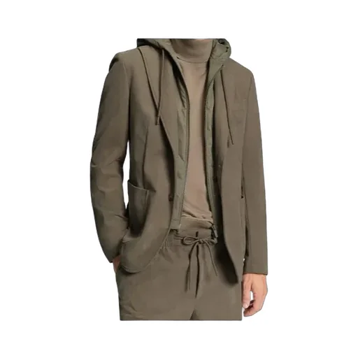 Layered Hooded Jacket