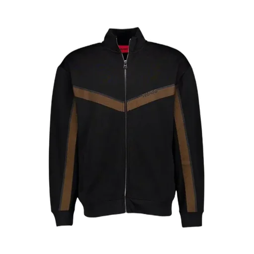 Chevron-Panel Zip-Up Sweatshirt