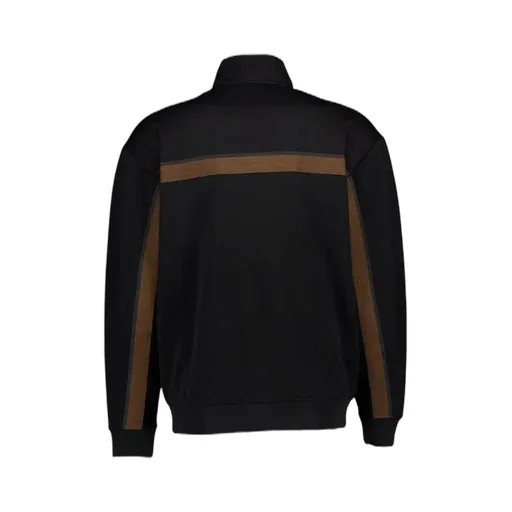 Chevron-Panel Zip-Up Sweatshirt