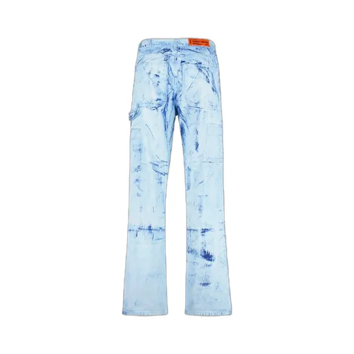 Paint Effect Straight Leg Jeans