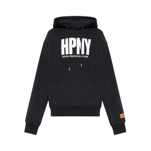 Logo-Print Hooded Jumper