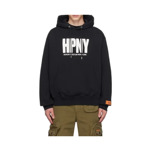 Logo-Print Hooded Jumper