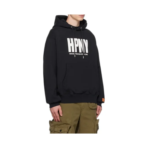 Logo-Print Hooded Jumper