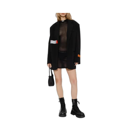 Long-Sleeved Mesh Dress