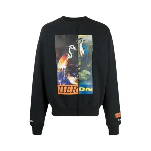 Graphic-Print Patchwork Sweatshirt