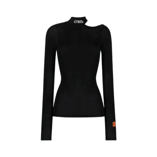 Cut-Out Shoulder Long-Sleeve T-Shirt