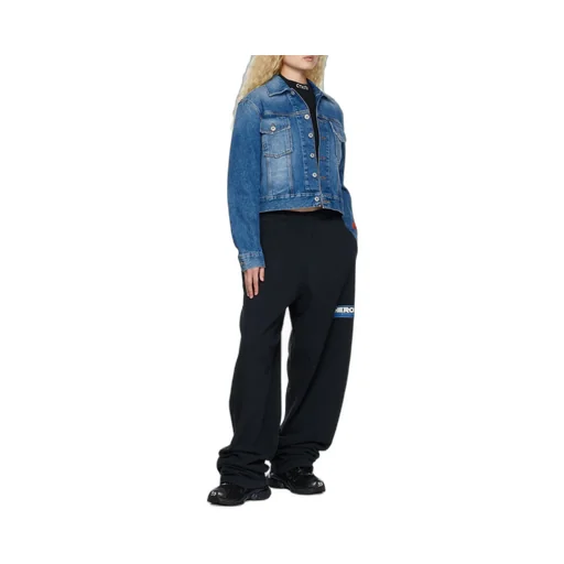 Logo Embroidered Cropped T-Shirt
