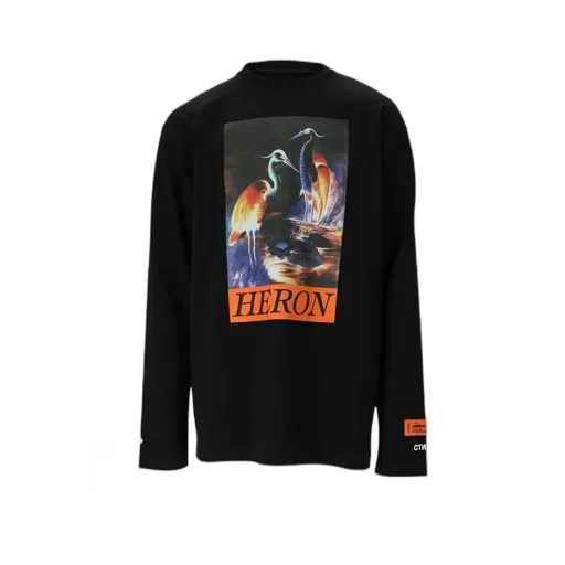 Heron Print Long Sleeve T-Shirt
