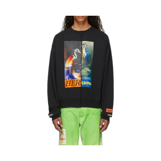 Graphic-Print Patchwork Sweatshirt