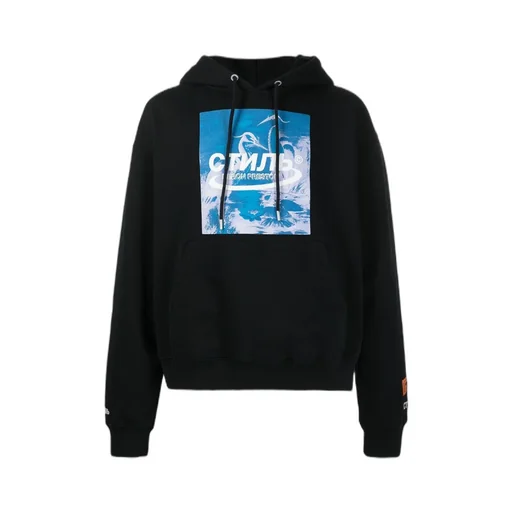 Logo Printed Hooded Sweater