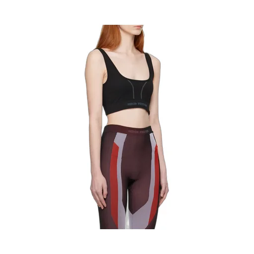 Logo Printed Scoop Neck Sports Bra