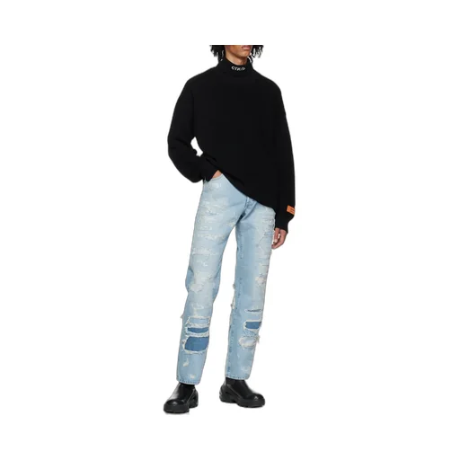 Ribbed Knit Rollneck Sweater