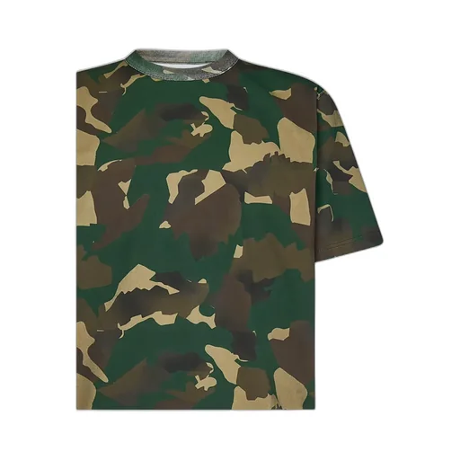 Camouflage Printed Crewneck T-Shirt