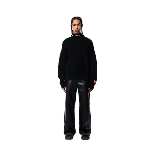 Ribbed Knit Rollneck Sweater