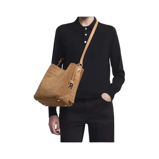 Hocket Embossed Shoulder Bag