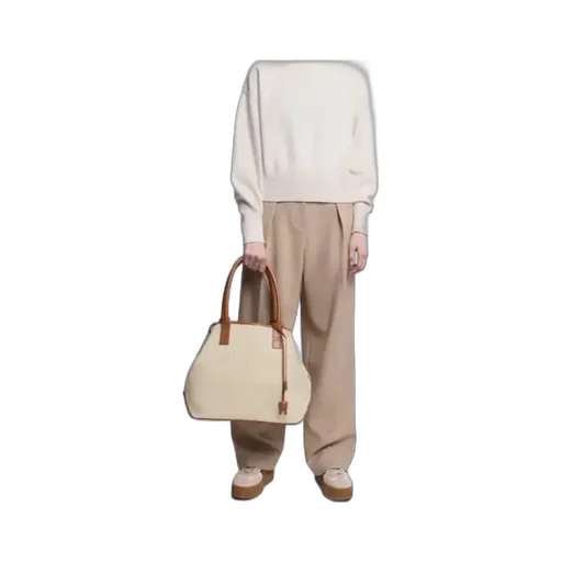 Logo Embossed Medium Tote Bag