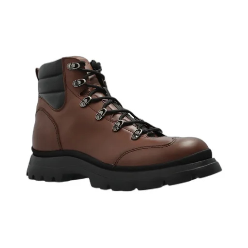 Lace-Up Leather Boots