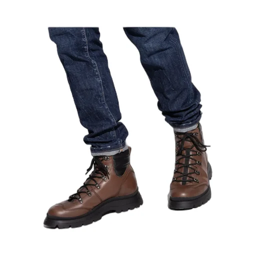 Lace-Up Leather Boots