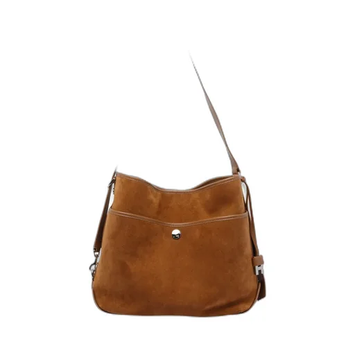 Medium Suede Leather Shoulder Bag
