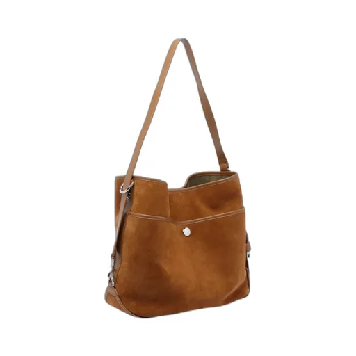 Medium Suede Leather Shoulder Bag