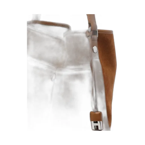 Medium Suede Leather Shoulder Bag