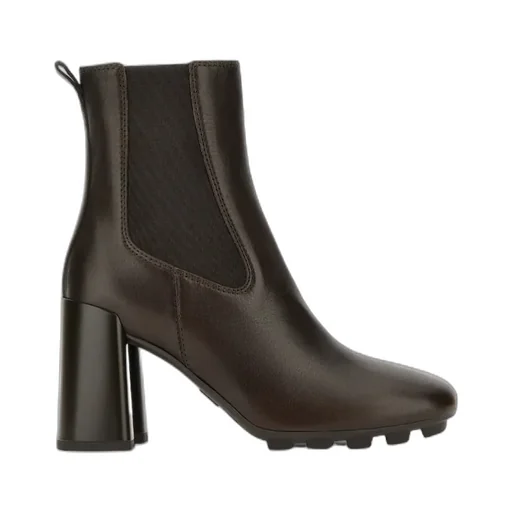 90Mm Block-Heel Leather Boots