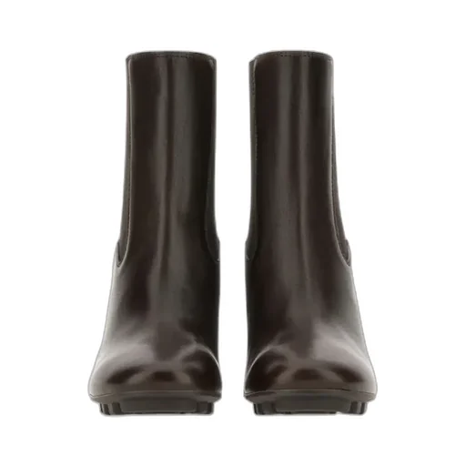 90Mm Block-Heel Leather Boots