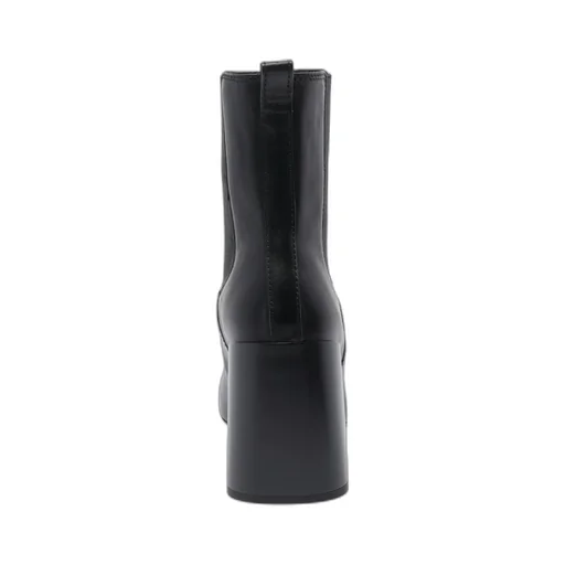 90Mm Block-Heel Leather Boots
